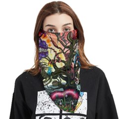 Psychedelic Funky Trippy Face Covering Bandana (triangle) by Sarkoni