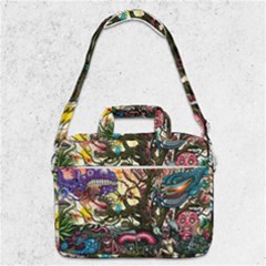 Psychedelic Funky Trippy Macbook Pro 13  Shoulder Laptop Bag  by Sarkoni