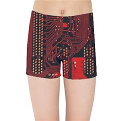 Technology Computer Circuit Kids  Sports Shorts by Sarkoni