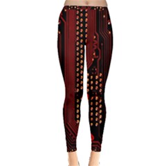 Technology Computer Circuit Inside Out Leggings by Sarkoni