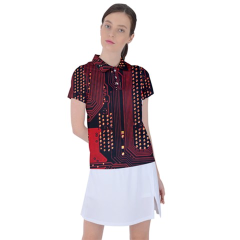 Technology Computer Circuit Women s Polo T-shirt by Sarkoni