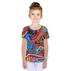 Psychedelic Trippy Hippie  Weird Art Kids  One Piece T-shirt