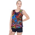 Psychedelic Trippy Hippie  Weird Art Bubble Hem Chiffon Tank Top View1