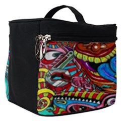 Psychedelic Trippy Hippie  Weird Art Make Up Travel Bag (small) by Sarkoni