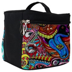 Psychedelic Trippy Hippie  Weird Art Make Up Travel Bag (big) by Sarkoni