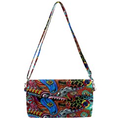 Psychedelic Trippy Hippie  Weird Art Removable Strap Clutch Bag by Sarkoni