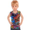 Psychedelic Trippy Hippie  Weird Art Kids  Sport Tank Top View1