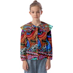 Psychedelic Trippy Hippie  Weird Art Kids  Peter Pan Collar Blouse by Sarkoni