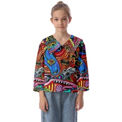 Psychedelic Trippy Hippie  Weird Art Kids  Sailor Shirt by Sarkoni