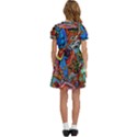 Psychedelic Trippy Hippie  Weird Art Kids  Bow Tie Puff Sleeve Dress View4