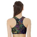 Trippy Dark Psychedelic Sports Bra with Border View2