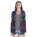 Trippy Dark Psychedelic Drape Collar Cardigan View1