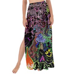 Trippy Dark Psychedelic Maxi Chiffon Tie-up Sarong by Sarkoni