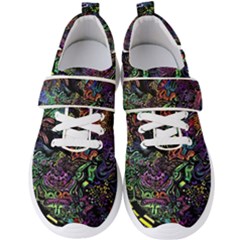 Trippy Dark Psychedelic Men s Velcro Strap Shoes by Sarkoni