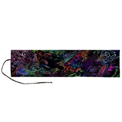 Trippy Dark Psychedelic Roll Up Canvas Pencil Holder (l) by Sarkoni