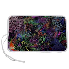 Trippy Dark Psychedelic Pen Storage Case (l) by Sarkoni