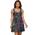 Trippy Dark Psychedelic Ruffle Strap Babydoll Chiffon Dress View1