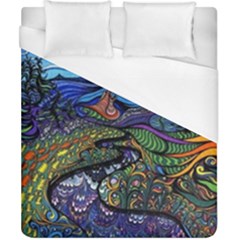 Psychedelic Landscape Duvet Cover (california King Size) by Sarkoni