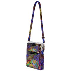 Nature Moon Psychedelic Painting Multi Function Travel Bag by Sarkoni