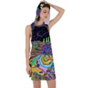 Nature Moon Psychedelic Painting Racer Back Hoodie Dress View1