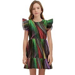 Abstract Psychedelic Kids  Winged Sleeve Dress by Sarkoni