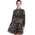 Abstract Psychedelic Geometry Andy Gilmore Sacred Long Sleeve Chiffon Shirt Dress View1