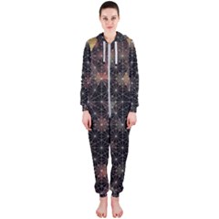 Abstract Psychedelic Geometry Andy Gilmore Sacred Hooded Jumpsuit (ladies) by Sarkoni