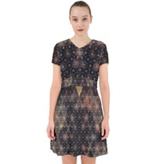 Abstract Psychedelic Geometry Andy Gilmore Sacred Adorable In Chiffon Dress by Sarkoni