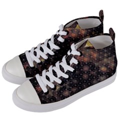 Abstract Psychedelic Geometry Andy Gilmore Sacred Women s Mid-top Canvas Sneakers by Sarkoni