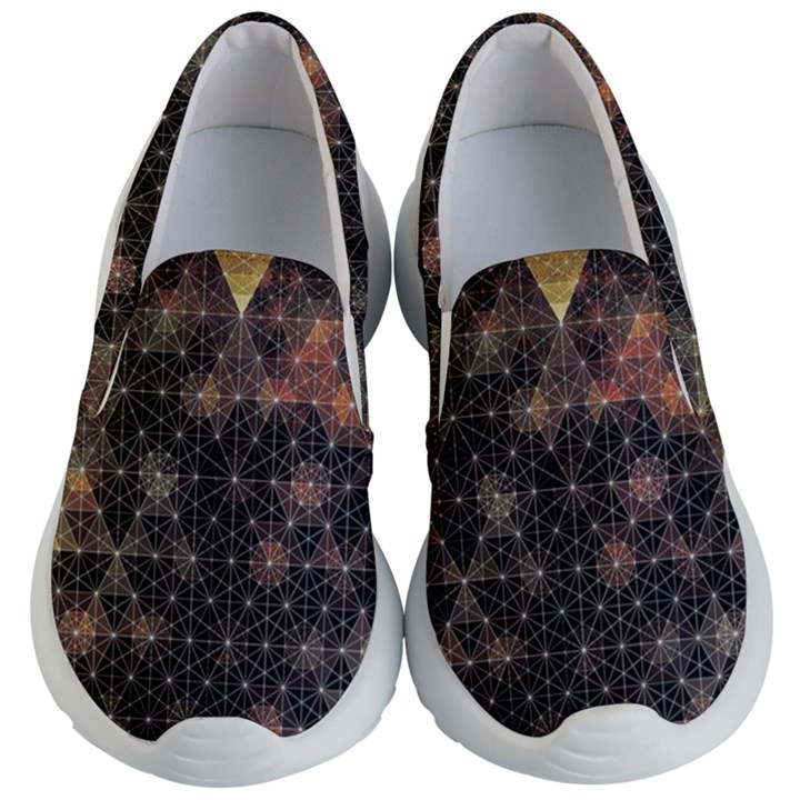 Abstract Psychedelic Geometry Andy Gilmore Sacred Kids Lightweight Slip Ons