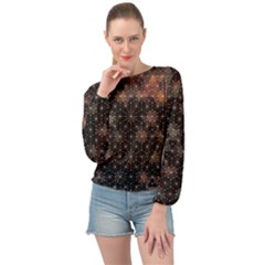 Abstract Psychedelic Geometry Andy Gilmore Sacred Banded Bottom Chiffon Top by Sarkoni