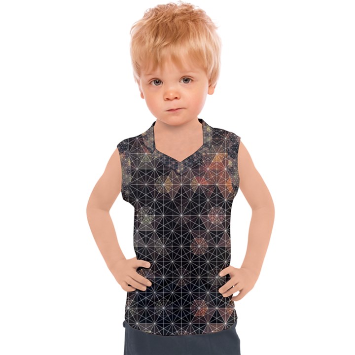 Abstract Psychedelic Geometry Andy Gilmore Sacred Kids  Sport Tank Top