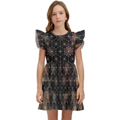 Abstract Psychedelic Geometry Andy Gilmore Sacred Kids  Winged Sleeve Dress by Sarkoni