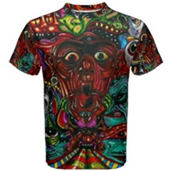 Somewhere Near Oblivion Nightmares Acid Colors Psychedelic Men s Cotton T-shirt by Sarkoni