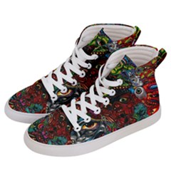 Somewhere Near Oblivion Nightmares Acid Colors Psychedelic Men s Hi-top Skate Sneakers by Sarkoni