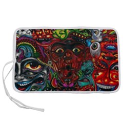 Somewhere Near Oblivion Nightmares Acid Colors Psychedelic Pen Storage Case (m) by Sarkoni