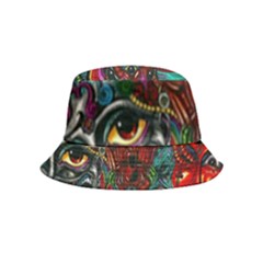 Somewhere Near Oblivion Nightmares Acid Colors Psychedelic Bucket Hat (kids) by Sarkoni