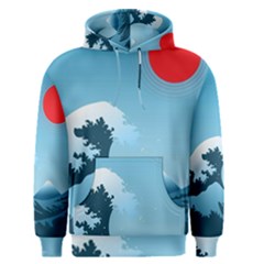 Minimalism Great Wave Off Kanagawa Men s Core Hoodie by Sarkoni