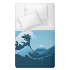 Minimalism Great Wave Off Kanagawa Duvet Cover (single Size) by Sarkoni