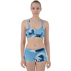 Minimalism Great Wave Off Kanagawa Perfect Fit Gym Set by Sarkoni