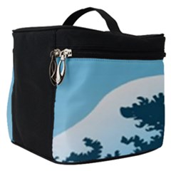 Minimalism Great Wave Off Kanagawa Make Up Travel Bag (small) by Sarkoni