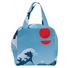 Minimalism Great Wave Off Kanagawa Boxy Hand Bag by Sarkoni