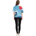 Minimalism Great Wave Off Kanagawa One Shoulder Cut Out T-Shirt View2