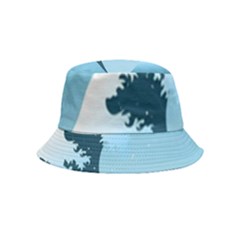 Minimalism Great Wave Off Kanagawa Bucket Hat (kids) by Sarkoni