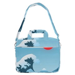 Minimalism Great Wave Off Kanagawa Macbook Pro 16  Shoulder Laptop Bag by Sarkoni