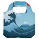 Minimalism Great Wave Off Kanagawa Premium Foldable Grocery Recycle Bag View2