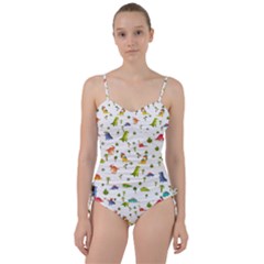 Baby Dino Seamless Pattern Sweetheart Tankini Set by Sarkoni