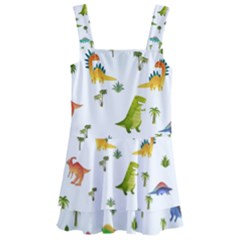 Baby Dino Seamless Pattern Kids  Layered Skirt Swimsuit