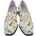 Baby Dino Seamless Pattern Women s Chunky Heel Loafers View1