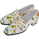 Baby Dino Seamless Pattern Women s Chunky Heel Loafers View2